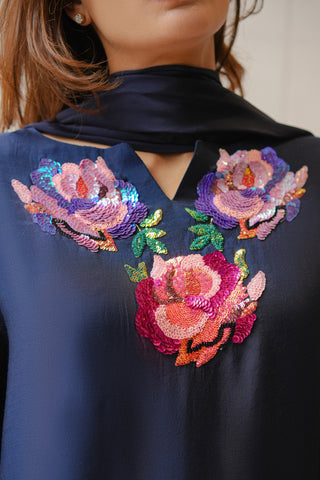 Roses - Navy Blue