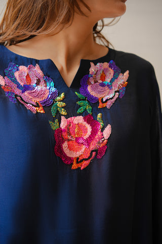 Roses - Navy Blue